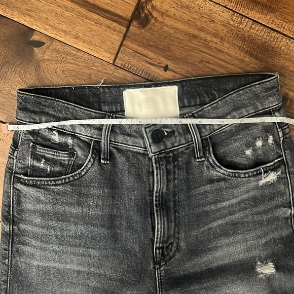 MOTHER SUPERIOR The Insider Crop Step Chew Crop Jeans in Pedal to Metal Size 25 - Picture 15 of 16